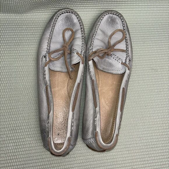 FRYE Boat Shoes Leather Slip On Flats Women’s Size 8.5M 3471295-ICE - Picture 9 of 9